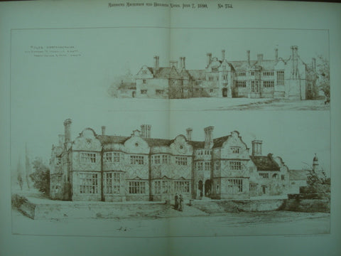 Homes for Edmund S. Hanbury, Esq., Ware, Hertfordshire, England, UK, 1890, Ernest, George & Peto