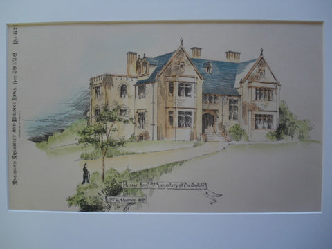 House for Mrs. Saunders, Overbrook, PA, 1892, Geo. T. Pearson