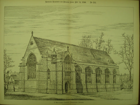 St. Matthew's Church , Grandport, Oxford, England, UK, 1890, Christopher & White