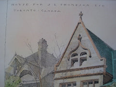 House for J.L. Thompson, Esq. , Toronto, CAN, 1892, Pick & Wickson