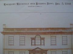 Details of the Van Rensselaer Manor House , Albany, NY, 1892, Measured and Drawn by Gilbert F. Crump