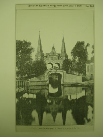 Waterpoort, Sneek, Holland, EUR, 1889, Unknown