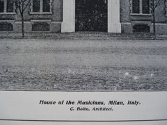 House of Musicians , Milan, Italy, EUR, 1904, C. Boito