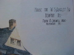 House for W.S. Quigley, Esq., Newport, DE, 1892, Frank R. Carswell