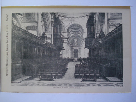 Choir Organ in St. Paul's Church, London, England, UK, 1894, Unknown