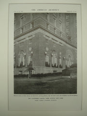 Corner Detail of the Vanderbilt Hotel , New York, NY, 1912, Messrs. Warren & Wetmore
