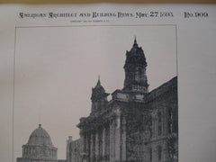 City Hall and Hall of Records , San Francisco, CA, 1893, Augustus Laver