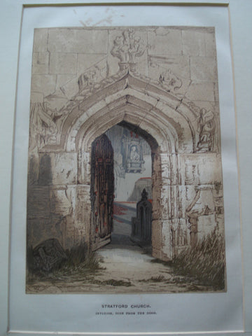 Stratford Church Interior, seen from the Door , Stratford-upon-Avon, England, UK, 1845, Unknown
