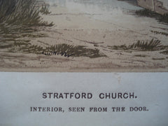 Stratford Church Interior, seen from the Door , Stratford-upon-Avon, England, UK, 1845, Unknown
