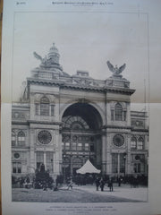 Entrance to the Government Building for the World's Columbian Exhibition , Chicago, IL, 1894, W.J. Edbrooke
