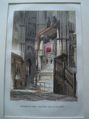 Southern Aisle of the Choir: Westminster Abbey , London, England, UK, 1845, Unknown