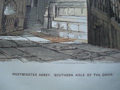 Southern Aisle of the Choir: Westminster Abbey , London, England, UK, 1845, Unknown