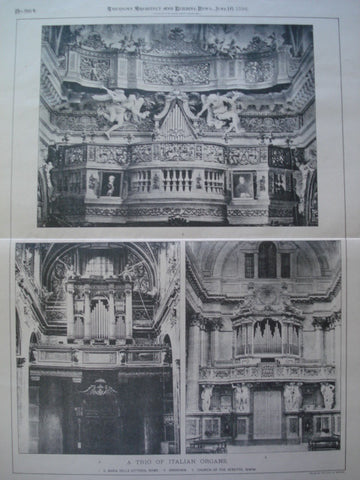 Trio of Italian Organs, n/a, 1894, Unknown