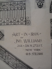Art in Iron , New York, NY, 1894, Jno. Williams