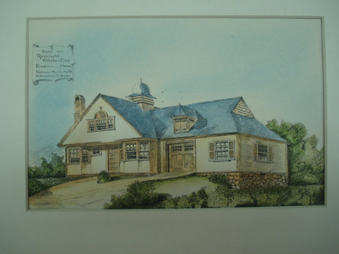 Stable for Reinhold Klitzke, Esq., Brookline, MA, 1890, Rodman & Norris