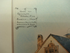 Stable for Reinhold Klitzke, Esq., Brookline, MA, 1890, Rodman & Norris