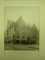 Building of the Young Men's Christian Association , Boston, MA, 1884, Sturgis & Brigham