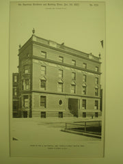 House of Wm. G. Saltonstall, Esq., Boston, MA, 1887, Peabody & Stearns