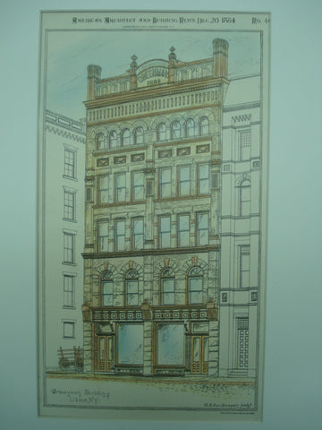 Greenman Building , Utica, NY, 1884, G. Edw. Cooper