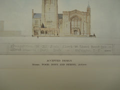 Accepted Design for the All Saints Church and Memorial Parish House , Washington, DC, 1912, Wood, Donn and Deming