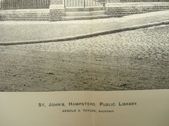 Public Library, Hampstead, MA, 1900, Arnold S. Taylor