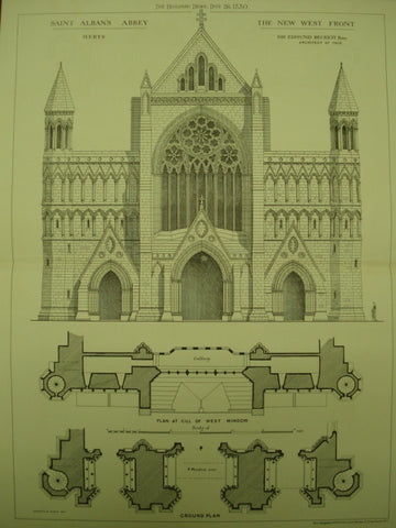 Saint Alban's Abbey , Hertfordshire, UK, 1880, Sir Edmund Beckett