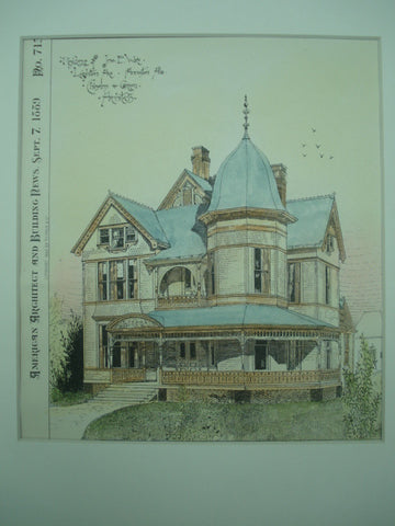 Residence of Jno. E. Ware on Leighton Ave., Anniston, AL, 1889, Chisolm & Green