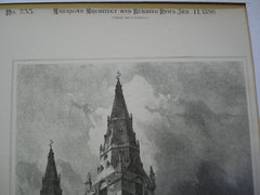 Aberdeen Cathedral, Aberdeen, Scotland, UK, 1890, Engraved by J. Godfrey, Drawn by R.W. Billings