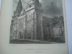 Aberdeen Cathedral, Aberdeen, Scotland, UK, 1890, Engraved by J. Godfrey, Drawn by R.W. Billings
