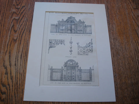 English Work, including Louis XVI Park Gates , 1896, Jean Francois De Neufforge