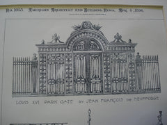 English Work, including Louis XVI Park Gates , 1896, Jean Francois De Neufforge