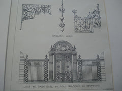 English Work, including Louis XVI Park Gates , 1896, Jean Francois De Neufforge