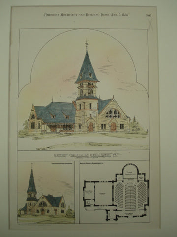 Baptist Church , Bennington, VT, 1878, Arthur Vinal