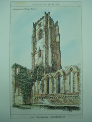 Fountains Abbey Tower , North Yorkshire, England, UK, 1883, Unknown