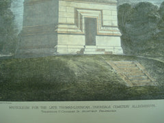Mausoleum for the Late Thomas G. Duncan at Uniondale Cemetery , Allegheny, PA, 1879, Theophilius P. Chandler, Jr.
