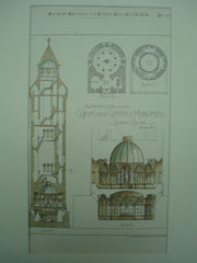 Accepted Design for the Garfield Monument , Cleveland, OH, 1884, George Keller