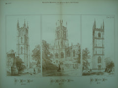 Saint Andrew's Church in Backwell, Church of Saint Mary the Virgin in Fairford, Saint Fimbarrus' Church in Fowey, Backwell, Somersetshire, Fairford, Gloucestershire , Fowey, Cornwall, England, UK, 1888, Unknown