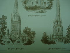 Saint Oswald's Church in Ashbourne, All Saints Church in Buzzard, Saint Helen's Church in Broughton, Saint Vincent's Church in Caythorpe, The Cathedral in Norwich, Ashbourne, Derbyshire, Buzzard, Bedfordshire, Broughton, Lincolnshire, Caythorpe, Lincolnsh