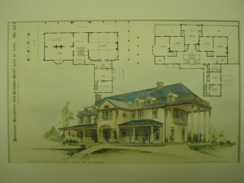 Country House for Mr. Johnson, Long Island, NY, 1893, E. G. W. Dietrich