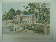 Competitive Sketch for the Public Library , Marlborough, MA, 1904, Jenney & Frost