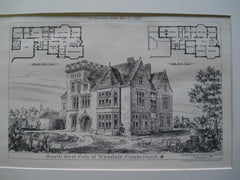 South West View of Wandale , Cumberland, England, UK, 1881, Hetherington & Oliver