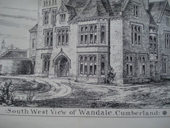 South West View of Wandale , Cumberland, England, UK, 1881, Hetherington & Oliver