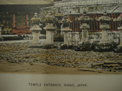 Temple Entrance , Nikko, Japan, ASIA, 1889, unknown