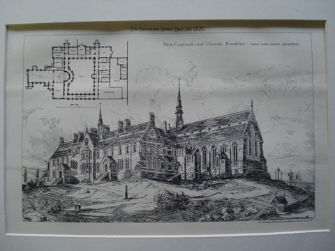 New Convent and Church , Dumfries, Scotland, UK, 1881, Pugin and Pugin