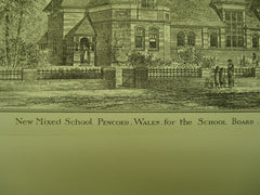 New Mixed School , Pencoed, Wales, UK, 1881, Henry C. Harris