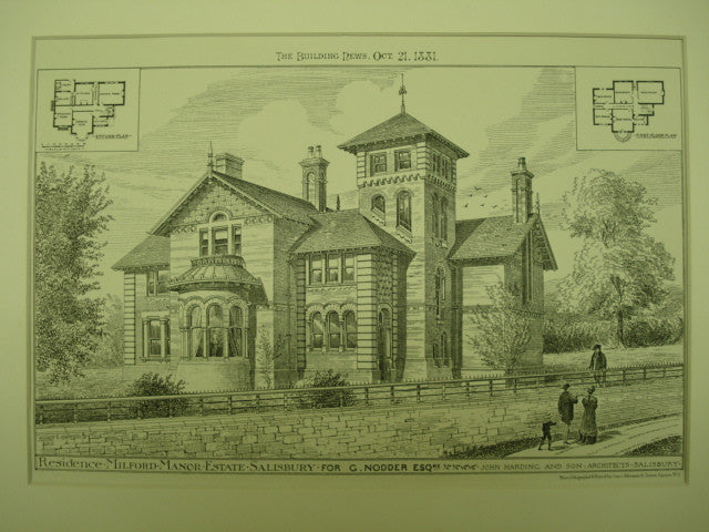 Residence for G. Nodder, Esq., Salisbury, Wiltshire, UK, 1881, John Harding and Son
