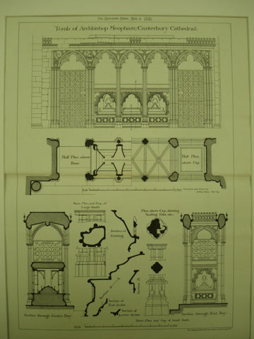 Tomb of Archbishop Meopham at Canterbury Cathedral , Canterbury, Kent, UK, 1881, Unknown