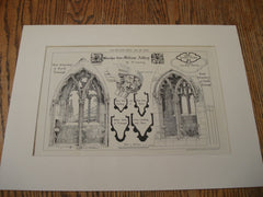 Sketches from Melrose Abbey, Melrose, Scotland, UK, 1881, W. Canning