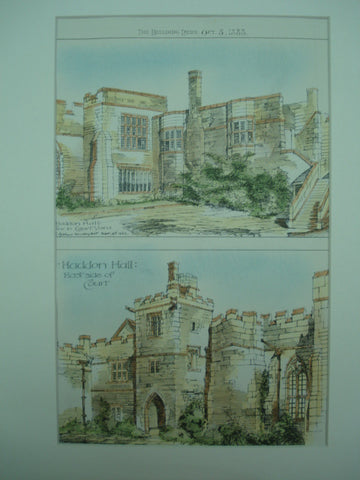 Haddon Hall , Bakewell, England, UK, 1883, J. Gibbons Sankey