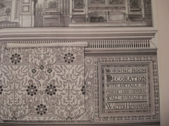 Morning Room Decoration With Details of Frieze and General Walls Surface , Not stated, 1881, Walter Hensman